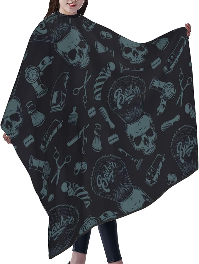 Adult Barber Cape, Professional Salon Haircut Capes, Haircut Kit Hairdressing Apron for Home Salon Barbershop