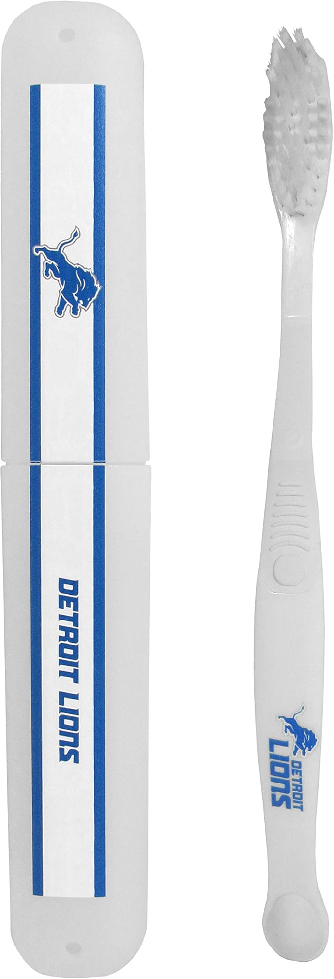 Siskiyou Sports NFL Detroit Lions Solar Powered Unisex Adult Travel Toothbrush and Case, White
