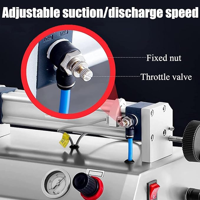 Adjustable Paste Filling Machine for Cream, Cosmetic, Perfume, Drink & Shampoo - 110V, Fills 150-1500ML, Ideal for Lip Gloss & Liquid Products