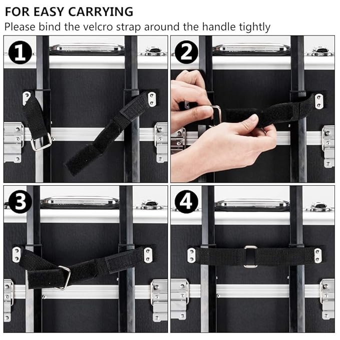 mefeir 4 in 1 Rolling Makeup Train Case, Aluminum Makeup Travel Organizer Cosmetic Case, Cosmetology Display Suitcase on Wheels, Beauty Storage Luggage Lockable w/4 Removable Wheels (Black)