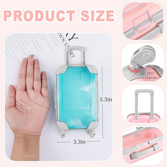AUEAR, 10 Pack False Eyelashes Storage Box Lashes Luggage Packaging Candy Suitcase