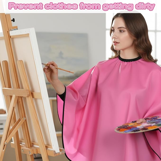 Short Makeup Cape Barber Bib Dye Cape Mini Haircut Capes for Women Men Professional Shampoo Capes for Artist Beauty Salon Artist Styling Hairdresser (Black)