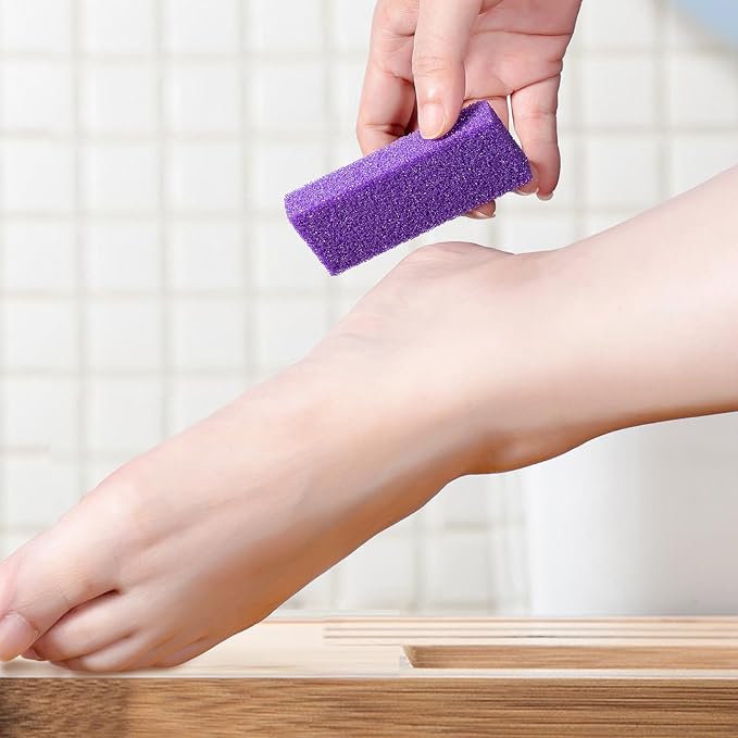 NOVAL Pumice Stone for Feet Scrubber Dead Skin Disposable Foot Pumice Foot Callus Remover Pedicure Tools Purple Pumice Sponge Nail Salon Home Use,40 PCS