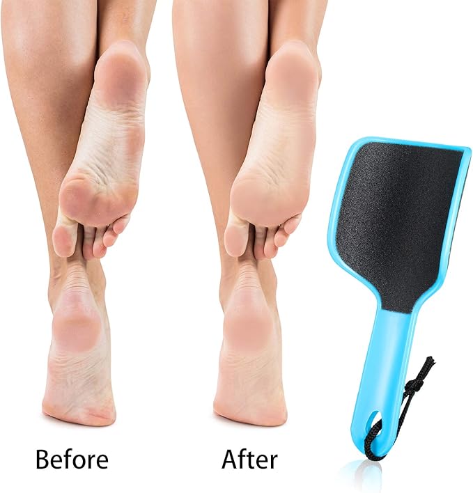 Mudder 4 Pieces U Shaped Curved Foot File Foot Callus Remover Double Sided Colossal for Grit Exfoliates Removes Dead Skin, 4 Colors