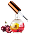 JIASHENG Cuticle Oil, Cherry Scented Cuticle Nail Oil Infused with Real Flowers, Hydrates, Moisturizes, Strengthens, Repairs, Revitalizing Cuticle Oils for Nails Damage Dry Cuticle, 15ml
