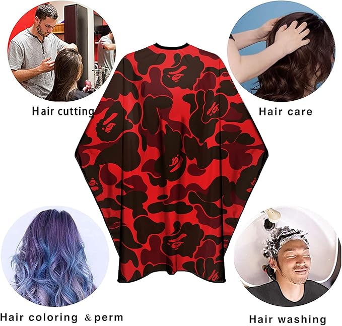 Barber Cape for Men Professional Hair Cutting Salon Cape with Snaps Waterproof Hairdressing Styling Cape- 63”× 56”