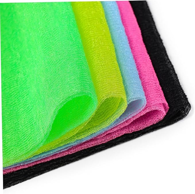 5pcs Exfoliating Back Scrubber Strap Body Washer for Shower Cleaning for Smooth Skin and Personal Care