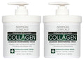 Advanced Clinicals Collagen Cream Body Lotion & Face Moisturizer W/Vitamin E | Skincare Moisturizing Collagen Lotion For Women, Men, Hand, & Neck Improves Look Of Crepey Skin & Uneven Dry Skin, 2pc