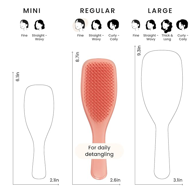 Tangle Teezer Fine Ultimate Detangler Brush, Dry & Wet Hair Brush to Detangle & Reduce Breakage for Fine Hair Types, Amazon Exclusive Sweet Cinnamon