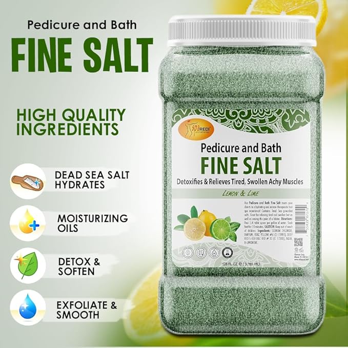 Professional Dead Sea Salt Pedicure Soak - The Therapeutic Mineral Upgrade for a Premium Pedicure Service that Softens Skin Faster, Creating an Effortless, Premium Pedicure Experience 128 Oz