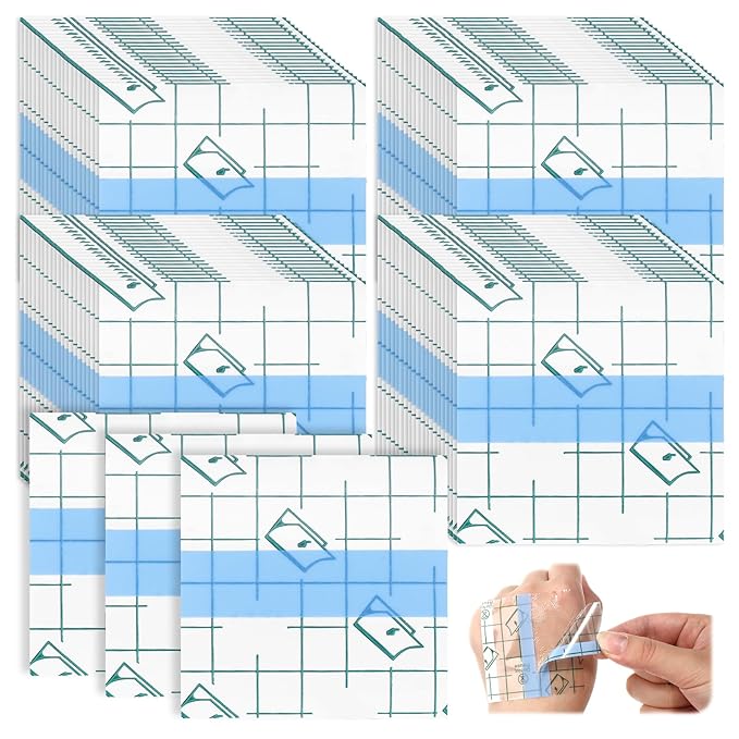 200 Pcs Disposable Adhesive Makeup Hand Palette Single Use Waterproof Makeup Mixing Palette Paper Adhesive Cosmetic Make Up Tape Transparent Cosmetic Tray Clear Foundation Mixing Tray for Women Girls