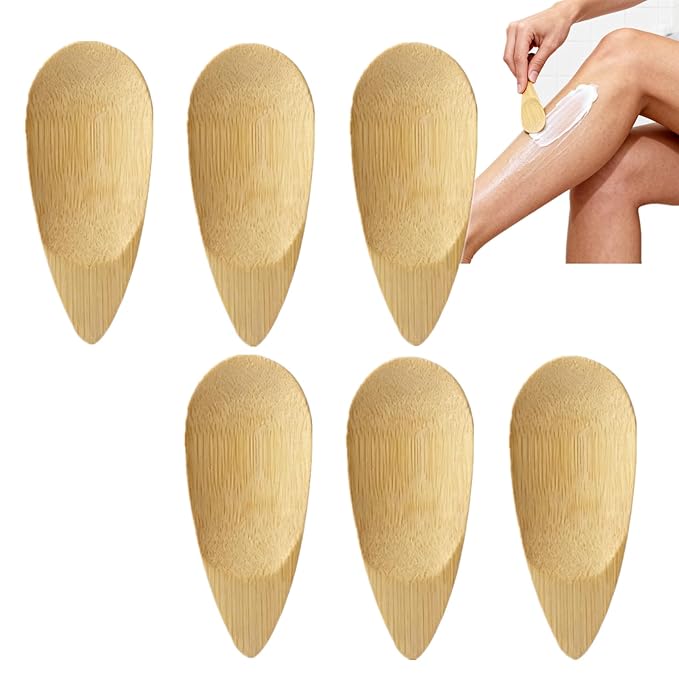 6 PCS Reusable Bamboo Applicators – Multi-Functional Tools for Deodorant Cream, Facial Mud, Clay Masks & Cosmetics, Ideal for Home Skincare Routines
