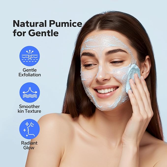 Face Exfoliator (4.23 Oz), Face Scrub, Microdermabrasion Facial Scrub Exfoliator with Natural Pumice, Peptides & Botanical Extracts, Facial Exfoliator for Smooth and Refreshed Skin