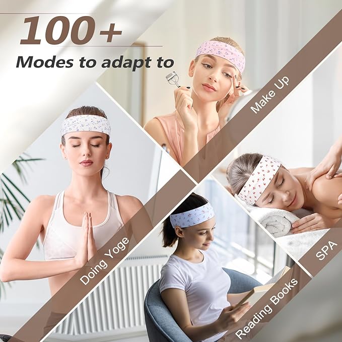Headbands for Women, Stretchy Non Slip Soft Cotton Cloth Hair Bands for Sports, Workout, Yoga and Running, 7pcs