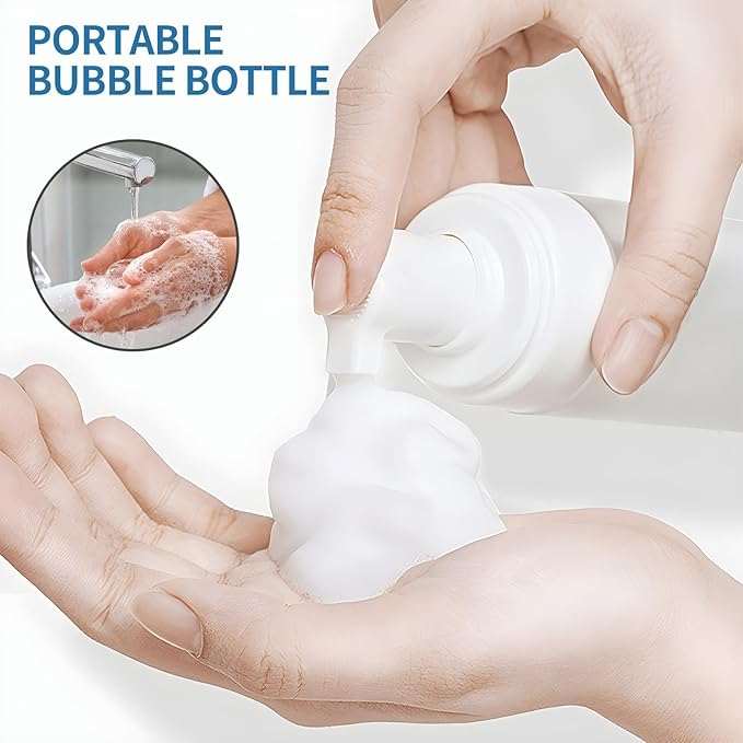 Foam Pump Bottle 7oz 2pcs Foaming Soap Dispenser 200ml Foaming Spray Bottless Travel Foas Pump Bottle Empty Travel Foass Bottles Clear Foams Dispenser for Hand Soap Toiletries Shampoo Lotion