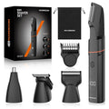 Manscape Body Hair Trimmer for Men, Waterproof Pubic, Groin & Ball Shaver, No-Nick Mens Electric Grooming Kit with LED Display, USB Rechargeable, Adjustable Guide Comb