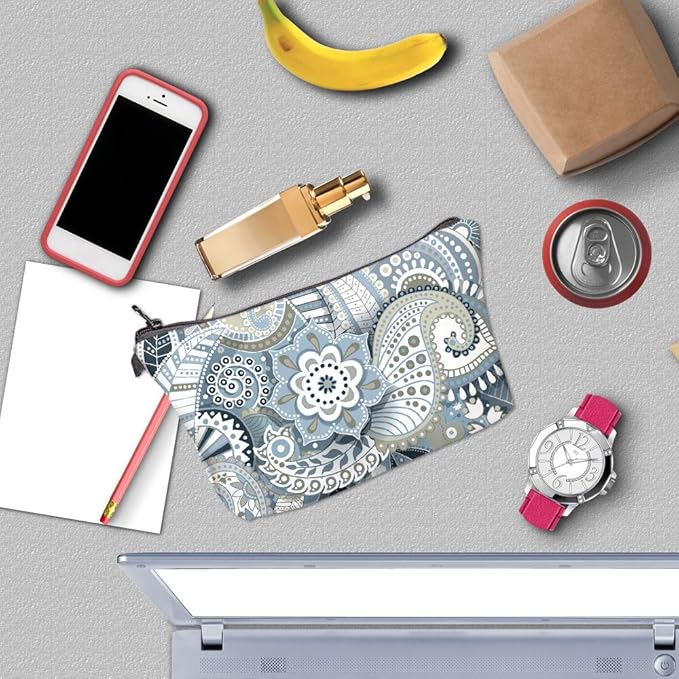 Deanfun Cosmetic Bag for Women, Mandala Flowers Waterproof Makeup Bags Roomy Toiletry Pouch Travel Accessories Gifts (51559)