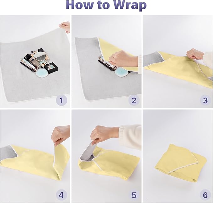 Walking Way Self-Adhesive Magic Cloth Makeup Bag, Magic Pocket Lazy Makeup Bag, Foldable Cosmetic Pouch, Portable Lens Protective Wrap, Stylish Travel Organizer for Beauty, Travel, Gifts & Daily