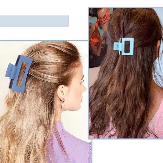 Hair Claws 16 Pcs Hair Clips for Women Thin Thick Curly Hair Large and Small Matte Banana Clips Strong Hold Nonslip