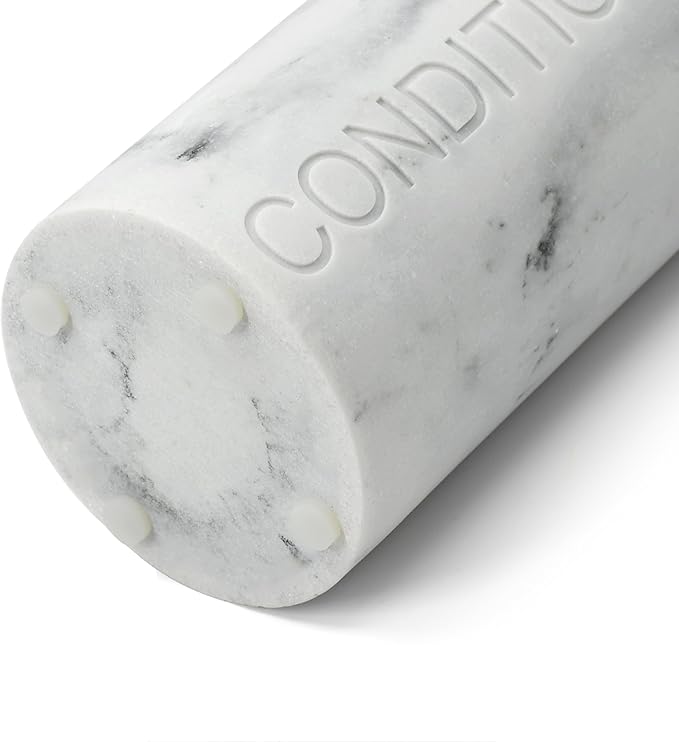 Conditioner Dispenser Luxurious Refillable Pump Bottle with Embossed Text, Durable Construction for Bathroom and Kitchen