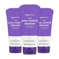 Amazon Basics Acne Treatment Face Wash - Daily Control Cleanser, Maximum Strength 10% Benzoyl Peroxide for Stubborn Breakouts, 5 Ounce (3-Pack)