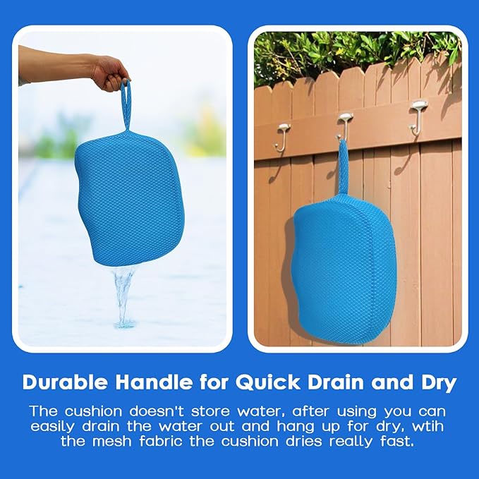 Hot Tub Booster Seat for Adults, 5 Inch Thick Supportive Cushion with Non-Slip Bottom, Weighted for Quick Sink Without Float, Spa Booster Seat for Hot Tub (Including Inflatable), Pool, Bathtub