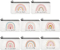 Yahenda 16 Pcs Canvas Makeup Bags Bulk for Women Inspirational Cosmetic Zipper Pencil Pouch Travel Toiletry Bag for Birthday Mother's Day Nurse Gifts(Rainbow)