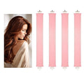Luxury Velvet Sleep-In Curling Rods Set – 4 Heat-Free Overnight Hair Curlers for Effortless Waves & Volume – Suitable for All Hair Types (Pink)