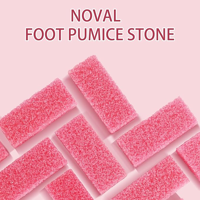 NOVAL Pumice Stone for Feet Scrubber Dead Skin Disposable Foot Pumice Foot Callus Remover Pedicure Tools Pink Pumice Sponge Nail Salon Home Use,40 PCS