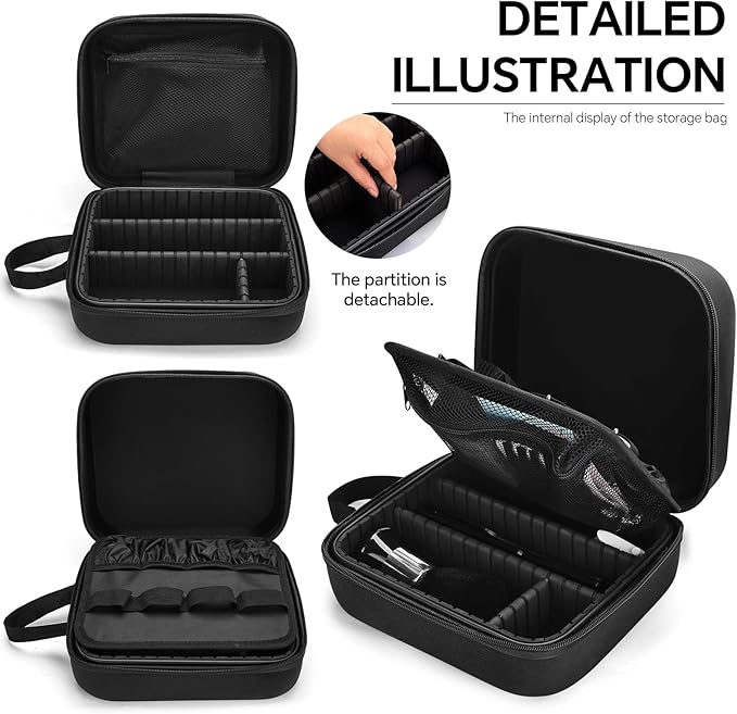 14PCS Hair Cutting Kit with Barber Bag, Haircut Scissors, Barber Cape with Adjustable Neck Size&Neck Duster Brush, Profesional Barber Accessories for Barber/Salon/Home