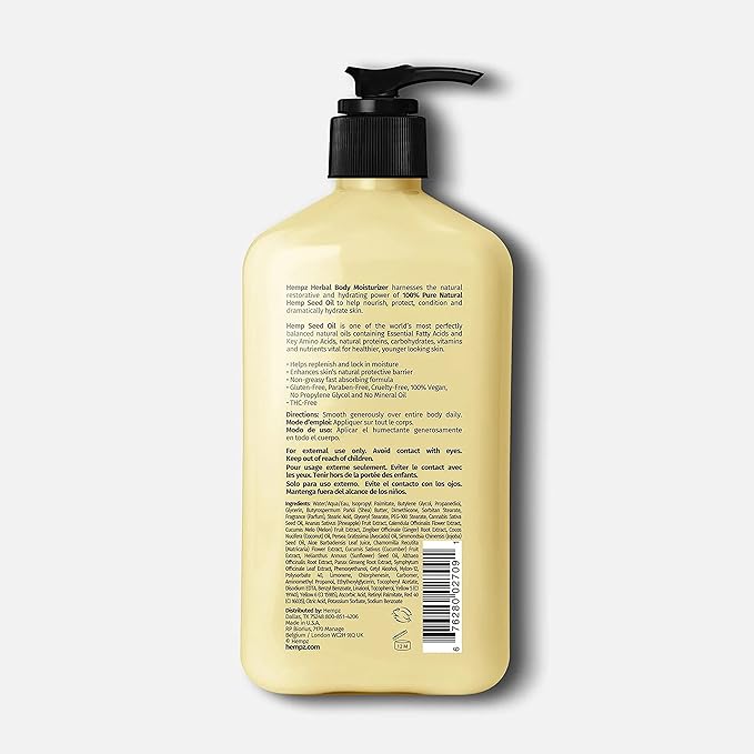 Hempz Sweet Pineapple & Honey Melon Moisturizing Skin Lotion, Body Moisturizer with Jojoba, Natural Extracts, Vitamin A and E, 17 oz, 2 Pack Bundle