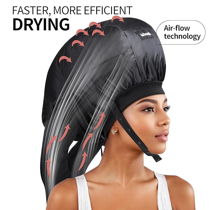 Bonnet Hair Dryer, Ideal Hair Diffuser for Curly Hair， Your Ultimate Solution - Spacious Capacity Blow Dryer Cap for Rapid Styling of Curls