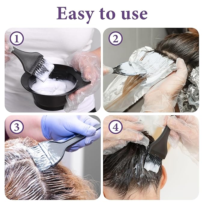 6 PCS Color Brushes, Hair Dye Brush, Color Brushes for Hair Stylist, Professional Hairs Coloring Brush with Tapered Handle for Salon, Home DIY, Root Touch, Highlights