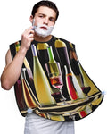 Magic Mushrooms Print Beard Bib Shaving Apron, Beard Hair Trimming Cape Gift For Dad