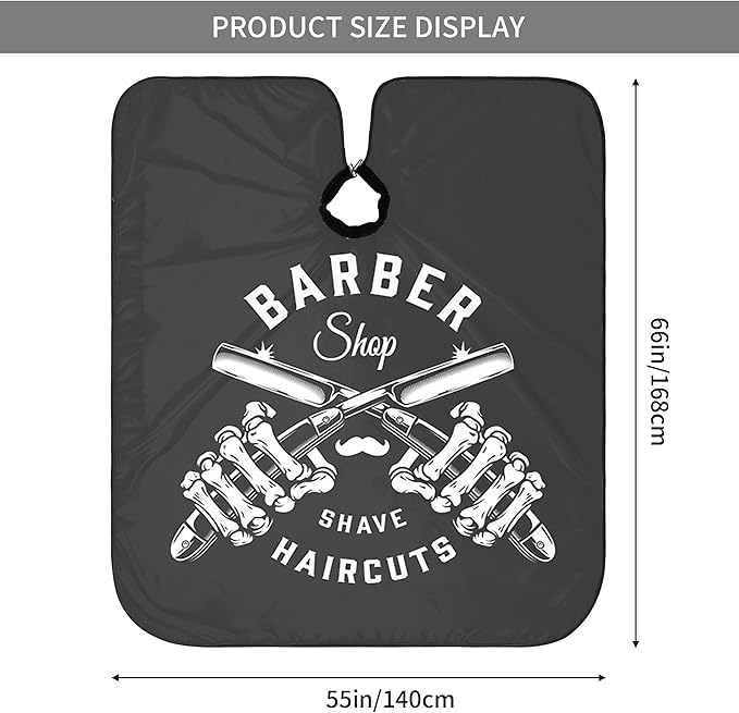 Adult Barber Cape, Professional Salon Haircut Capes, Haircut Kit Hairdressing Apron for Home Salon Barbershop