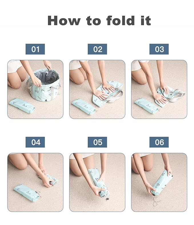 24L Collapsible Foot Bath Basin for Soaking Men Large Feet, Portable Foot Soak Tub Water Bucket for Travel Camping, Grey