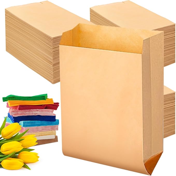 200 Pcs Waxed Paper Feminine Hygiene Liner Bags, Sanitary Napkin Disposal Waste Receptacle for Commercial Business Restroom Bathroom Personal Dispensers, 11x7.1x2.4 Inches Brown