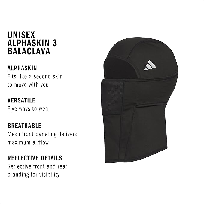 adidas Alphaskin Balaclava Ski Mask – Athletic Face Cover Shiesty
