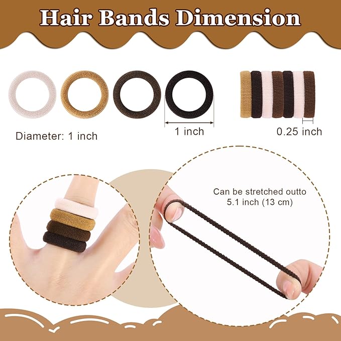 200 Pack Hair Ties BEoffer Baby Toddlers Girls Elastics Hair Bands No Damage Multicolor Colorful Small Rubber Bands Ponytail Pigtails Holders Not Harm to Hair (Brown)