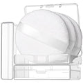 Teenitor 3pcs Setting Powder Puff 2.36 Inch, Soft Applicator for Loose and Pressed Powder, Powder Puffs for Face Powder With Cases, White