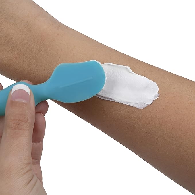 Dr. Talbot's Diaper Cream Brush for Babies - Diaper Rash Cream Applicator with Suction Base and Hygienic Case - Full Size - Aqua Blue,(Pack of 2)
