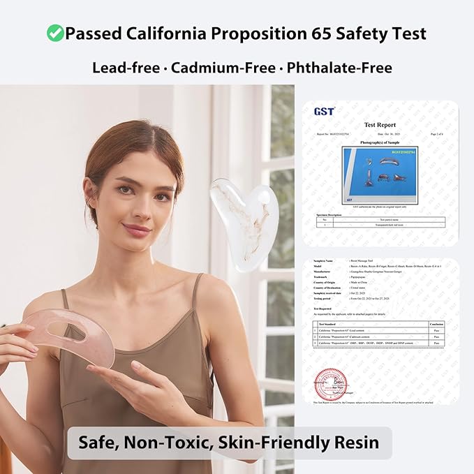 Large Body Gua Sha Tool for Lymphatic Drainage,Cellulite, Sculpting and Sore Muscles,Grip-Friendly with Smooth Resin & Ergonomic Design for Jawline, Neck,Thighs and Stomach Pink Resin Prop 65 Tested