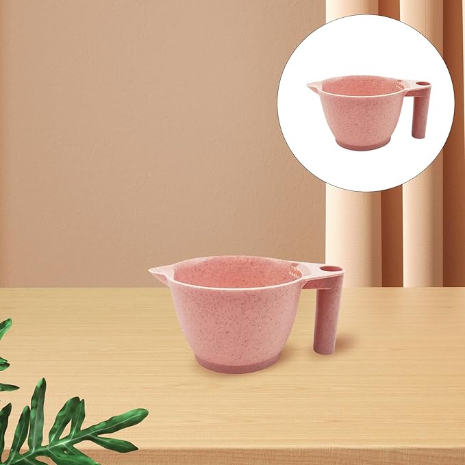 Beaupretty Hair Dye Facial Tools 2pcs Tint Bowl Mixing Bowls Hair Dye Bowls with Handle for for Barber Salon Home Pink Hair Dye Facial Tools