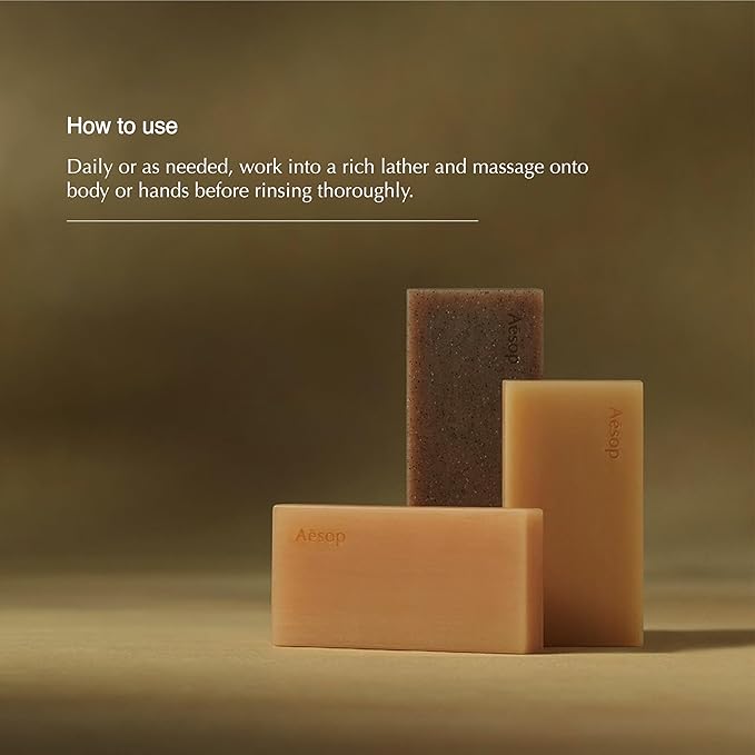 Aesop Bar Soap Trio | Formulated with Botanical Oils to Cleanse, Exfoliant, and Nourish | Suitable for All Skin Type | For Men & Women | 5.2 oz (Pack of 3)