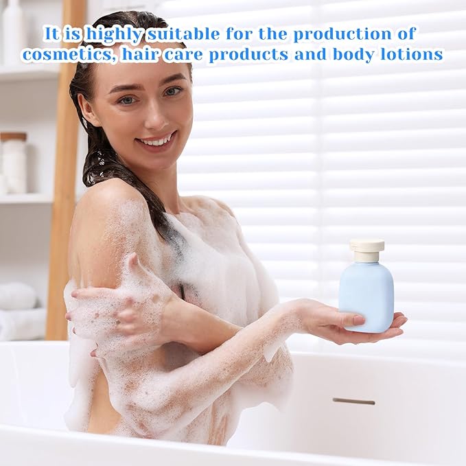 3.4 oz Plastic Small Travel Shampoo Bottles, 4 Pack Empty Refillable Leak-Proof Squeeze Containers with Flip Cap for Toiletries Conditioner Lotion Creams Body Wash, Includes Labels (Green, Blue)