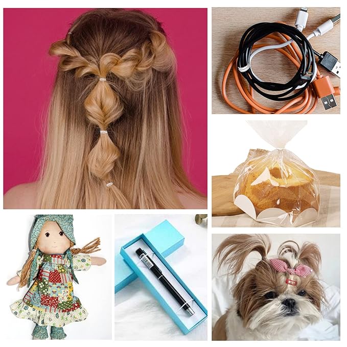 Clear Elastics Hair Bands 1500pcs Mini Rubber Hairband Soften 18mm Ponytail Holders Hairiness Ties No Damaged Accessories for Women Braids