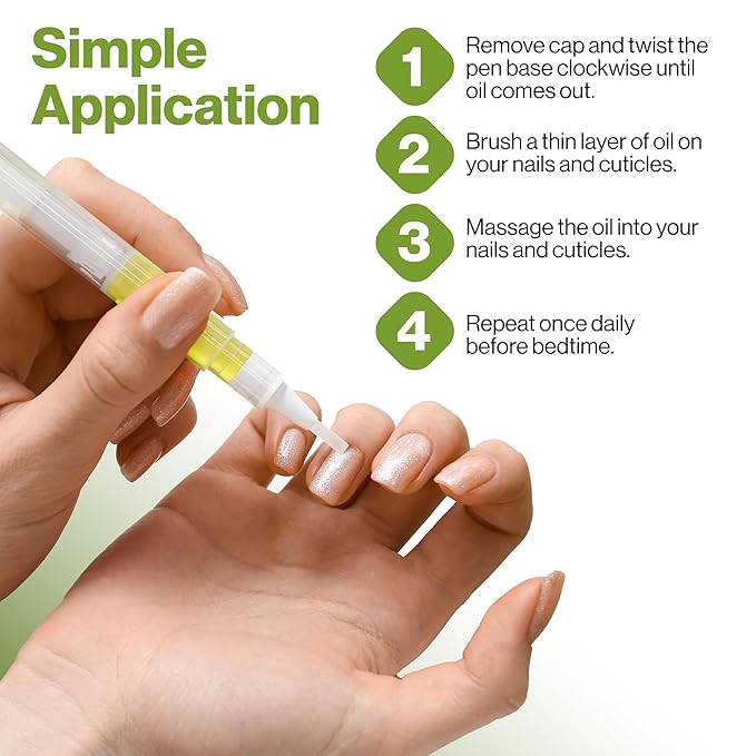 2-Pack Cuticle Oil Pen - Nail Cuticle Protector - Professional Manicure and Pedicure Set Accessory - Acrylic Nail Art Accessory - Strengthener and Softener - Contains Vitamin E