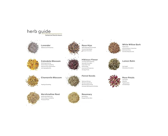 Botanical Facial Steam | 8 Steams | Organic Skin Care | All Skin Types | Cleanse, Hydrate, Tone | USDA Organic Herbs | Wildflower Wellness