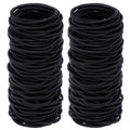150 Pieces Black Hair Ties for Thick Curly Hair Bulk Hair Ties Ponytail Holders Hair Elastics Bands for Women or Men (4mm)