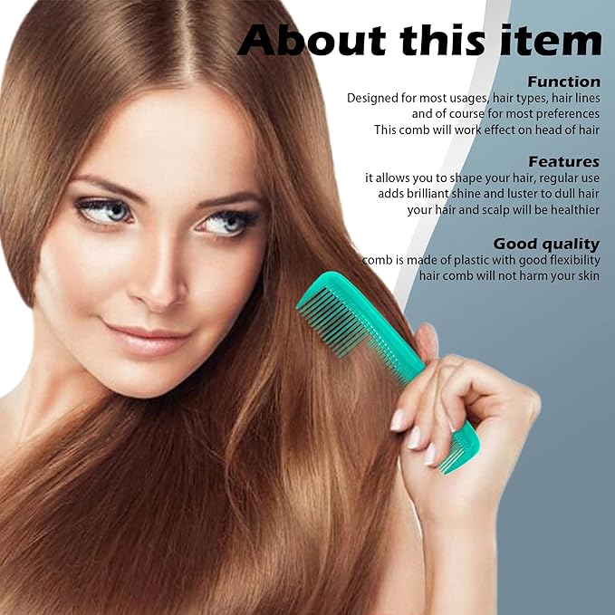 Soft 'N Style Hair Care 4-Pack Comb - Not Breakable - mens comb/fine tooth comb/peines para cabello